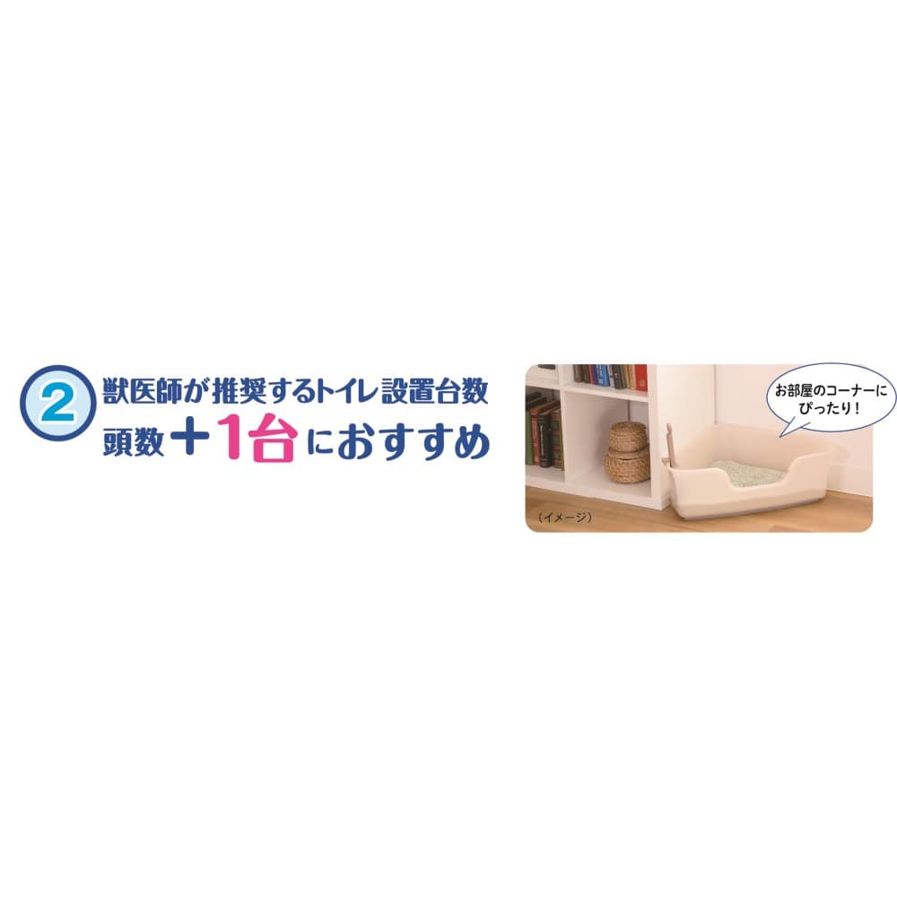 ライオン商事　ニオイをとる砂専用　コンパクトコーナー猫トイレ