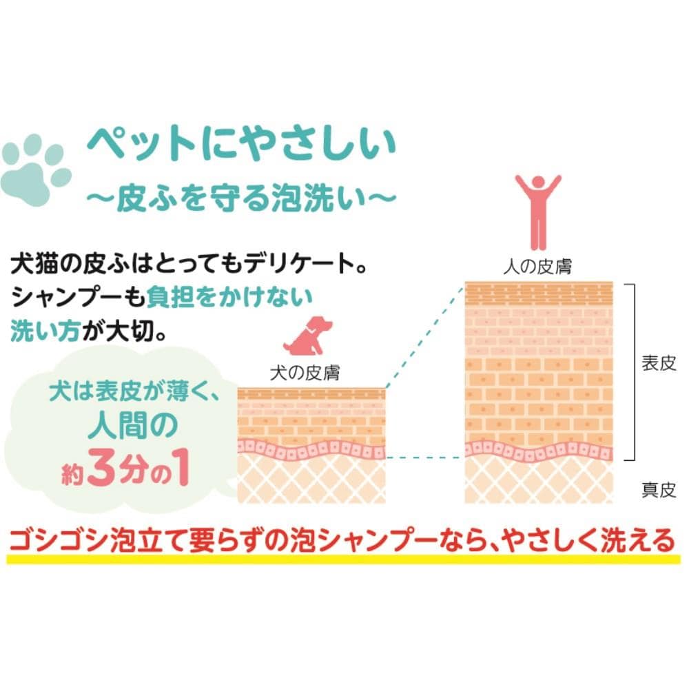 ライオン商事　ペットキレイ　泡リンスインシャンプー　子犬子猫用　つめかえ用　大サイズ　４５０ｍｌ