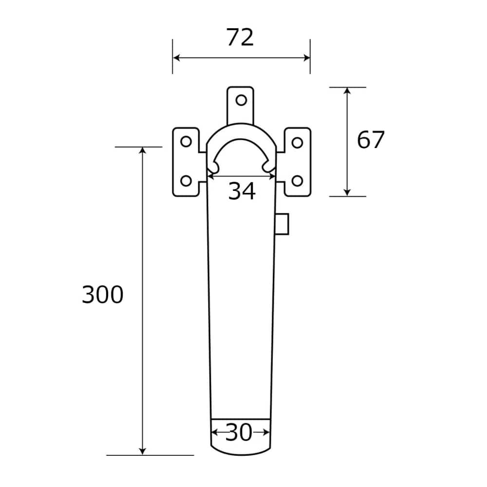 テーブルステップ　細　黒　300mm　2本入　AK-361