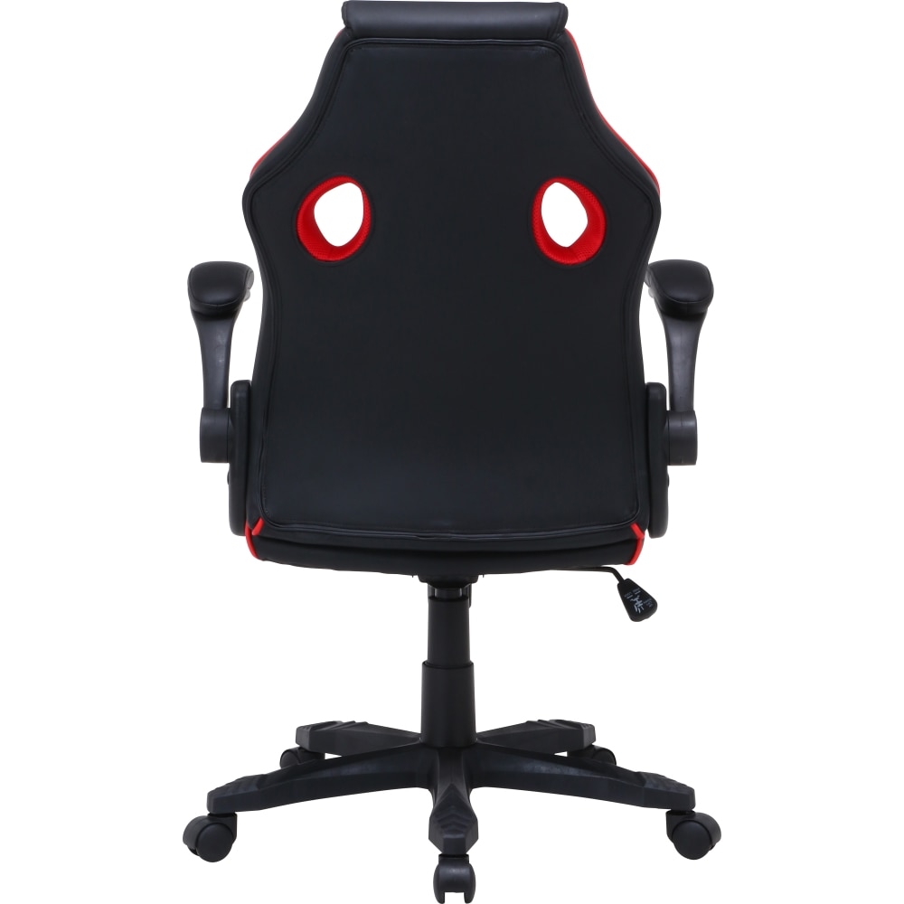 不二貿易 ゲーミングチェア シグナル レッド 回転式 リクライニング アームアップ 幅65.5cm 15506 Eスポーツ 組立式 レッド