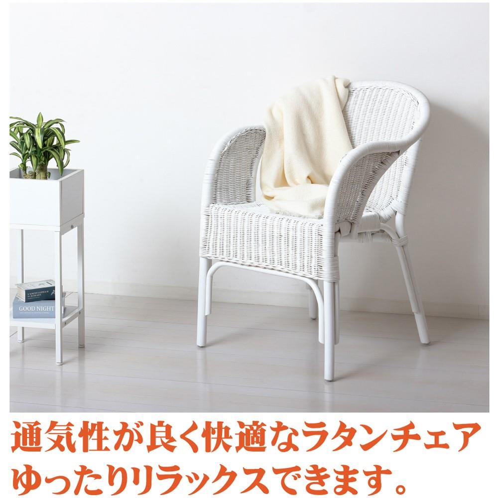 ニトリ ラタンチェア シャビーシック ホワイト ニトリ ラタンチェア シャビーシック ホワイト 椅子・チェア
