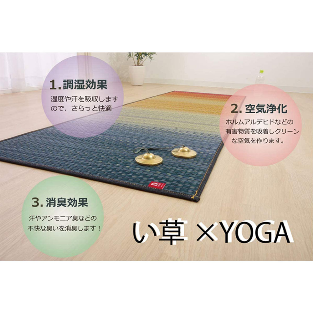 イケヒコ 日本製 国産 い草 ヨガマット ジョイレッド 約60ｘ180cm ジョイレッド