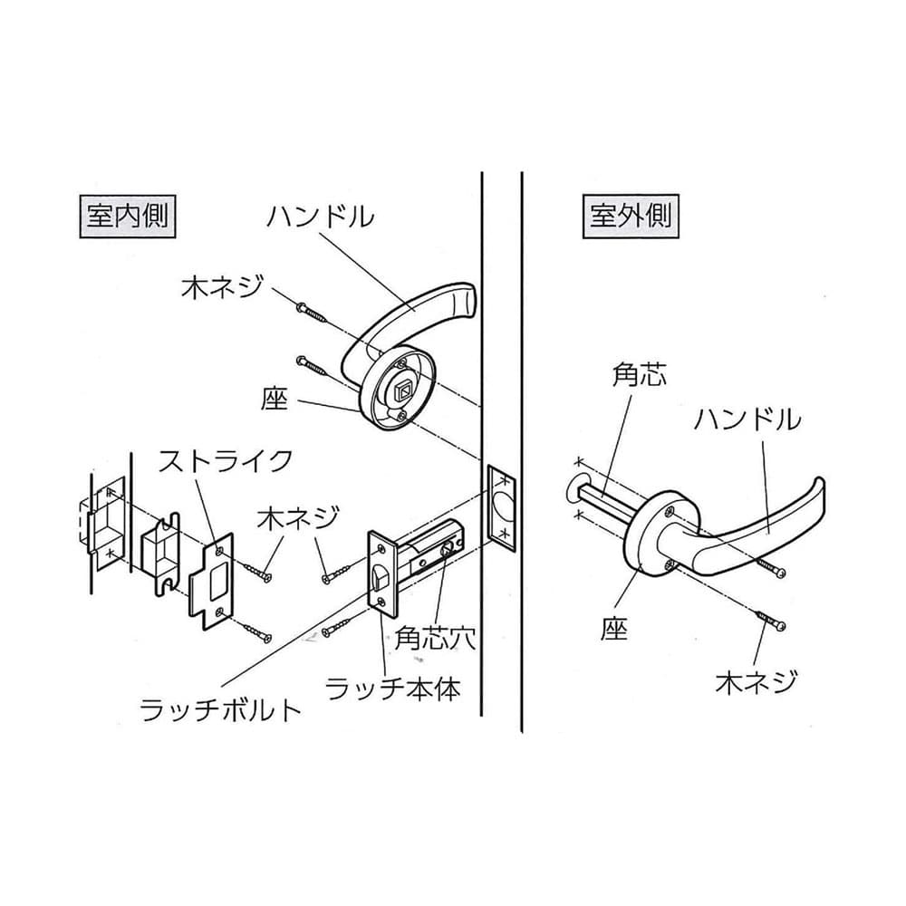 川口技研　Ｊレバー空錠２４　ＤＪ－２４－１ＭーＢｒ