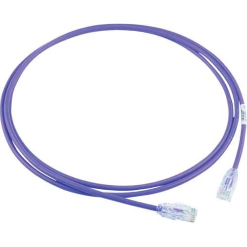 ■パンドウイット　カテゴリ６Ａ細径パッチコード　２ｍ　紫　ＵＴＰ２８Ｘ２ＭＶＬ