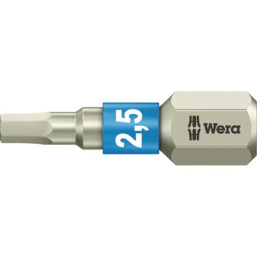 ■Ｗｅｒａ　３８４０／１　ステンレストーションビット　ヘキサゴン２．５Ｘ２５　071072