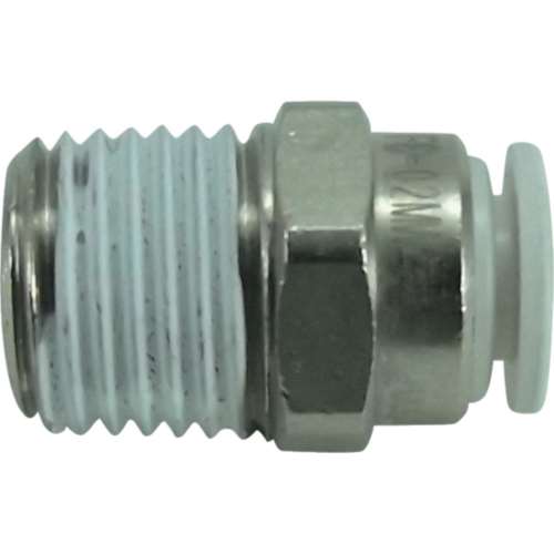 ■チヨダ　ファイブメイルコネクタ　Ｗ（白）６ｍｍ・Ｒ１／４　F6-02MW