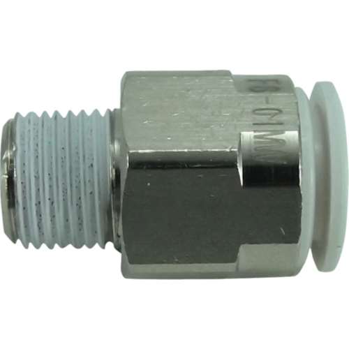 ■チヨダ　ファイブメイルコネクタ　Ｗ（白）８ｍｍ・Ｒ１／８　F8-01MW
