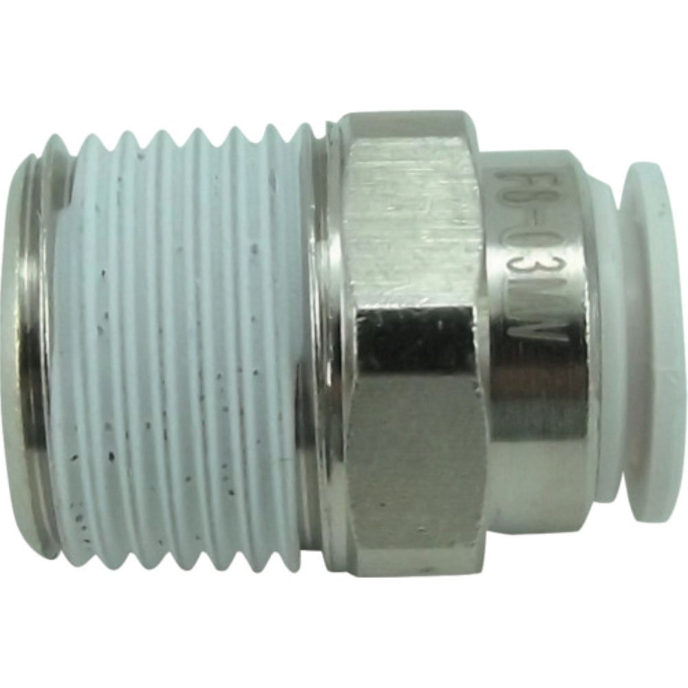 ■チヨダ　ファイブメイルコネクタ　Ｗ（白）８ｍｍ・Ｒ３／８　F8-03MW F8-03MW