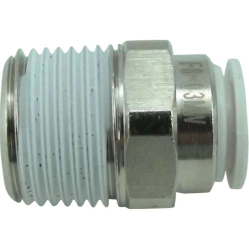 ■チヨダ　ファイブメイルコネクタ　Ｗ（白）８ｍｍ・Ｒ３／８　F8-03MW