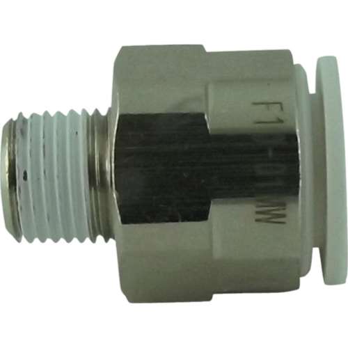 ■チヨダ　ファイブメイルコネクタ　Ｗ（白）１０ｍｍ・Ｒ１／８　F10-01MW