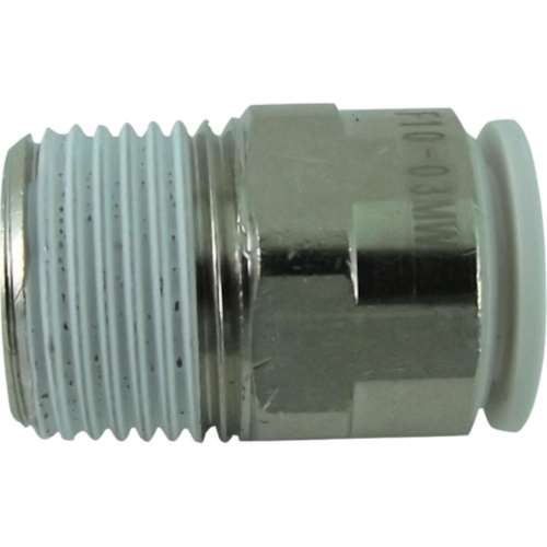 ■チヨダ　ファイブメイルコネクタ　Ｗ（白）１０ｍｍ・Ｒ３／８　F10-03MW