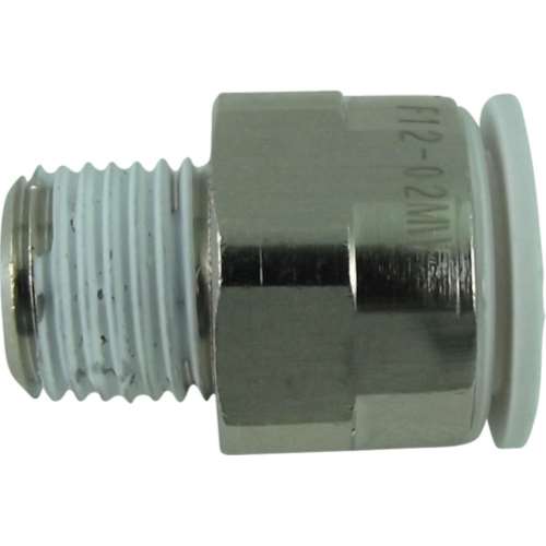 ■チヨダ　ファイブメイルコネクタ　Ｗ（白）１２ｍｍ・Ｒ１／４　F12-02MW