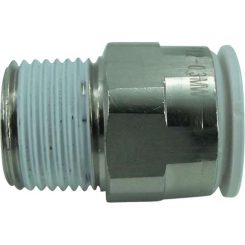 ■チヨダ　ファイブメイルコネクタ　Ｗ（白）１２ｍｍ・Ｒ３／８　F12-03MW