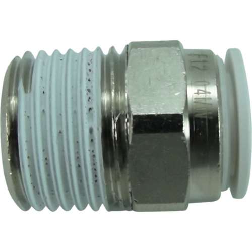 ■チヨダ　ファイブメイルコネクタ　Ｗ（白）１２ｍｍ・Ｒ１／２　F12-04MW
