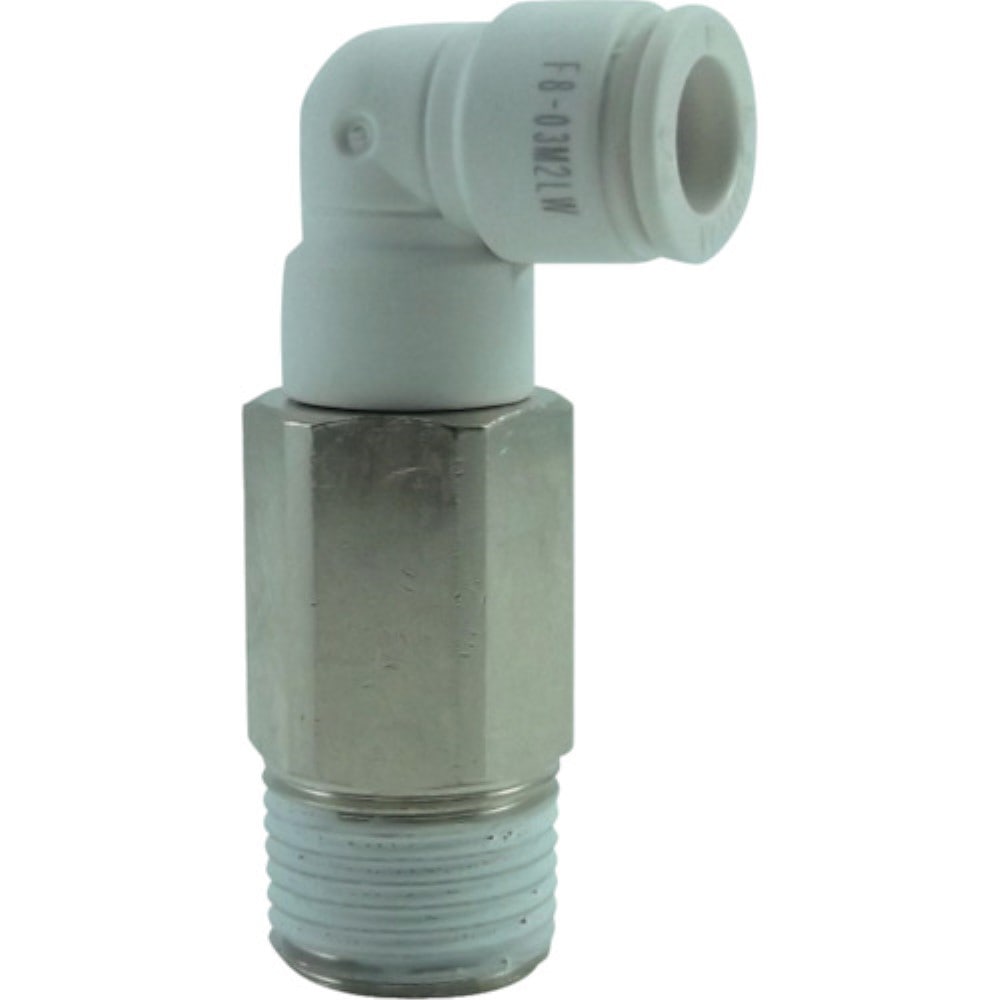 ■チヨダ　ファイブロングメイルエルボ　Ｗ（白）８ｍｍ・Ｒ３／８　F8-03M2LW F8-03M2LW