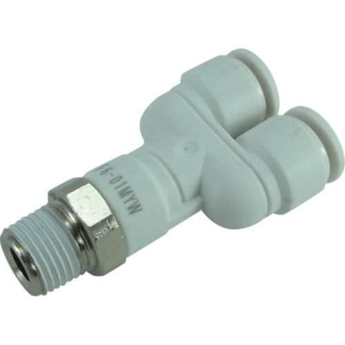 ■チヨダ　ファイブメイルブランチワイ　Ｗ（白）６ｍｍ・Ｒ１／８　F6-01MYW