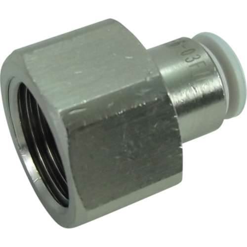 ■チヨダ　ファイブフィメイルコネクタ　Ｗ（白）６ｍｍ・ＲＣ３／８　F6-03FW