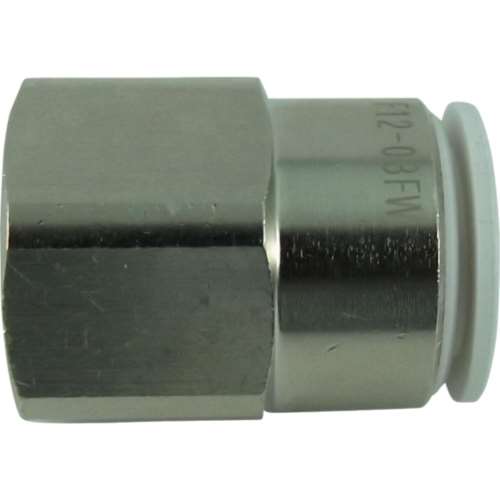 ■チヨダ　ファイブフィメイルコネクタ　Ｗ（白）１２ｍｍ・ＲＣ３／８　F12-03FW