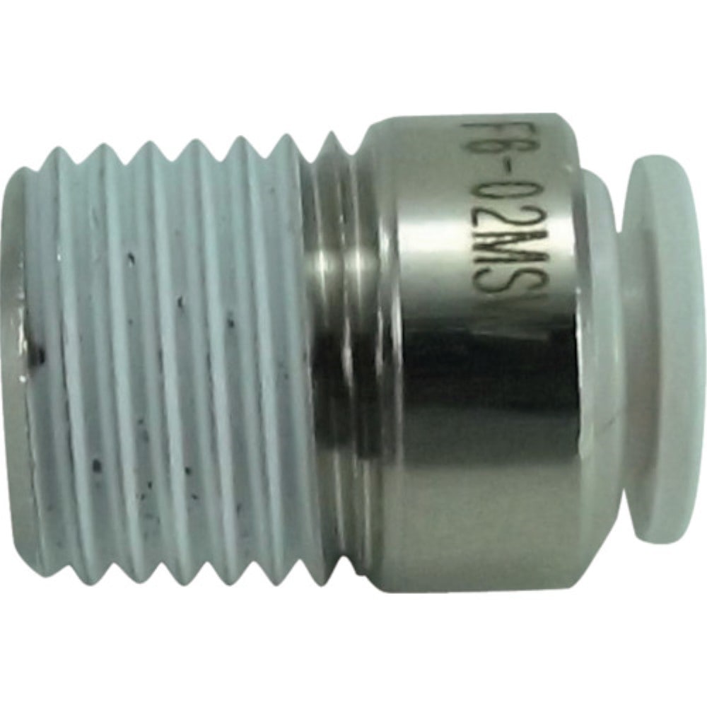 ■チヨダ　ファイブ六角穴付メイルコネクタ　Ｗ（白）６ｍｍ・Ｒ１／４　F6-02MSW F6-02MSW