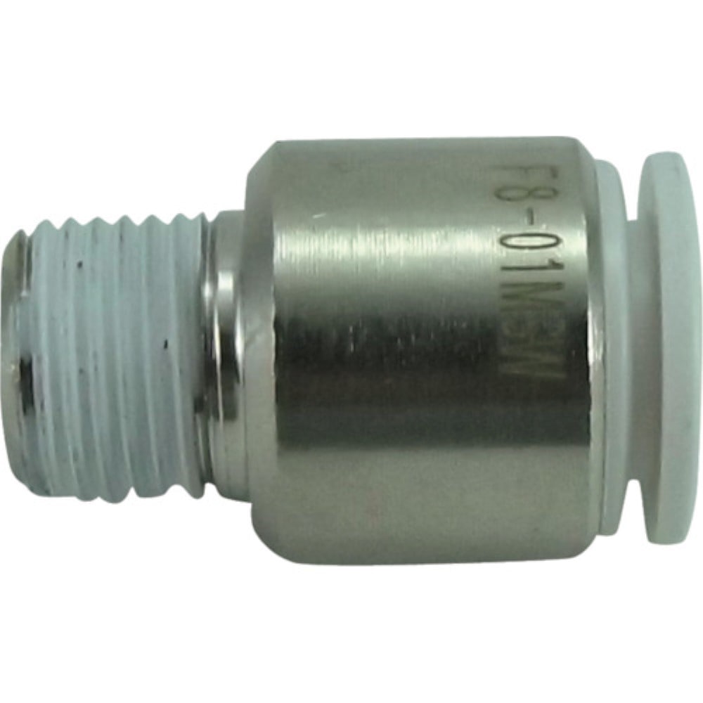 ■チヨダ　ファイブ六角穴付メイルコネクター　Ｗ（白）８ｍｍ・Ｒ１／８　F8-01MSW F8-01MSW