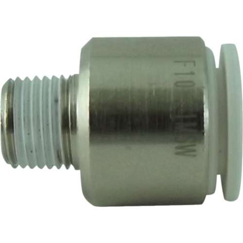 ■チヨダ　ファイブ六角穴付メイルコネクタ　Ｗ（白）１０ｍｍ・Ｒ１／８　F10-01MSW