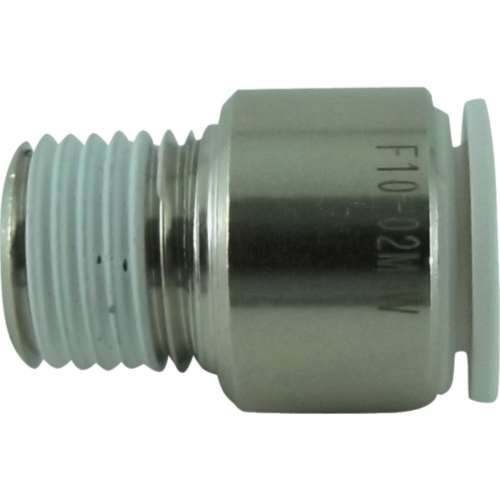 ■チヨダ　ファイブ六角穴付メイルコネクタ　Ｗ（白）１０ｍｍ・Ｒ１／４　F10-02MSW