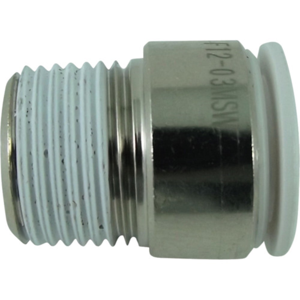 ■チヨダ　ファイブ六角穴付メイルコネクター　Ｗ（白）１２ｍｍ・Ｒ３／８　F12-03MSW F12-03MSW