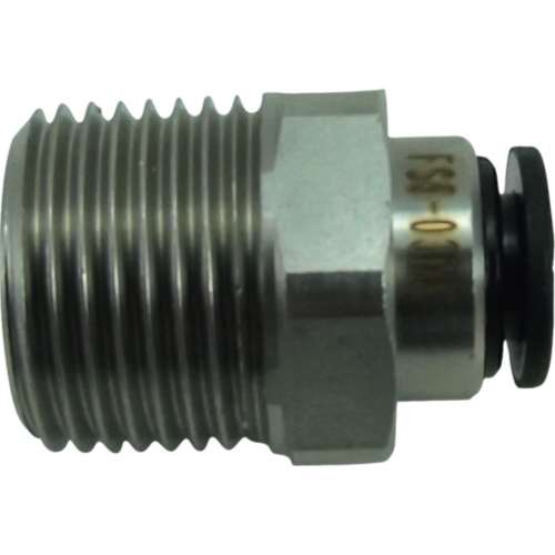 ■チヨダ　ファイブＳＵＳメイルコネクタ　６ｍｍ・Ｒ３／８　FS6-03M