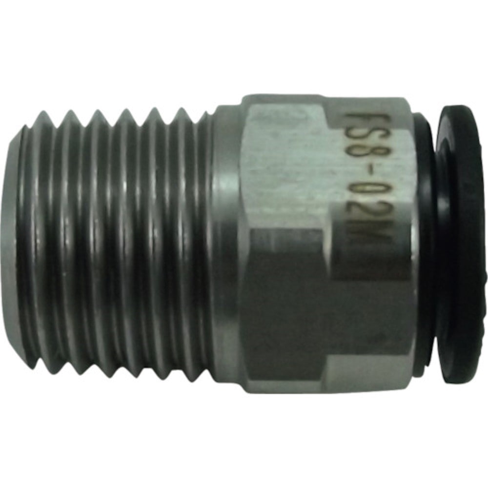 ■チヨダ　ファイブＳＵＳメイルコネクタ　８ｍｍ・Ｒ１／４　FS8-02M FS8-02M