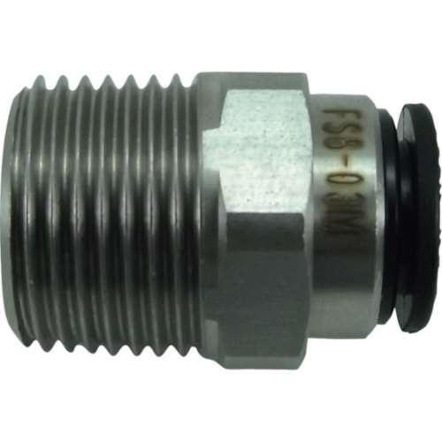 ■チヨダ　ファイブＳＵＳメイルコネクタ　８ｍｍ・Ｒ３／８　FS8-03M