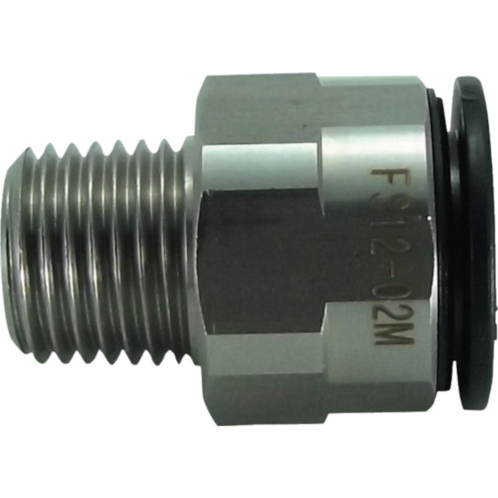 ■チヨダ　ファイブＳＵＳメイルコネクタ　１２ｍｍ・Ｒ１／４　FS12-02M FS12-02M