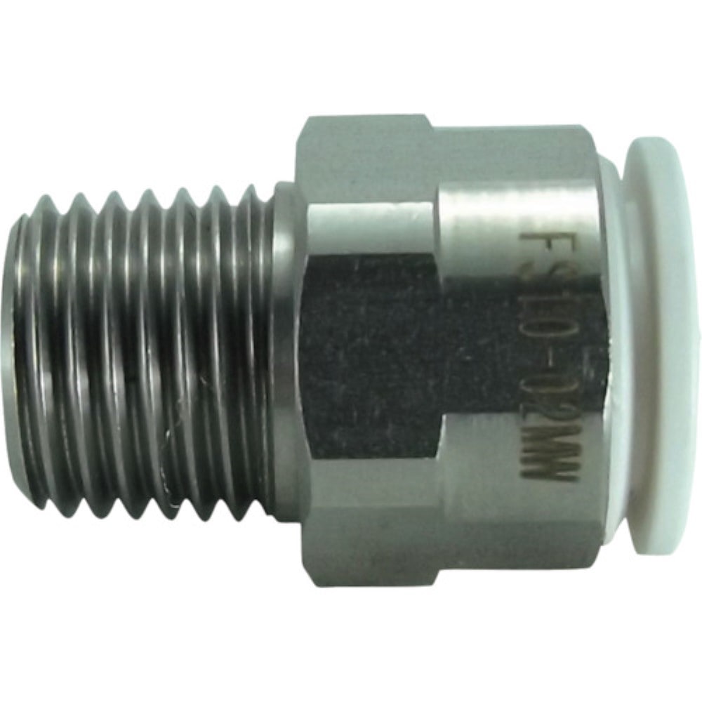 ■チヨダ　ファイブＳＵＳメイルコネクタ　白　１０ｍｍ・Ｒ１／４　FS10-02MW FS10-02MW