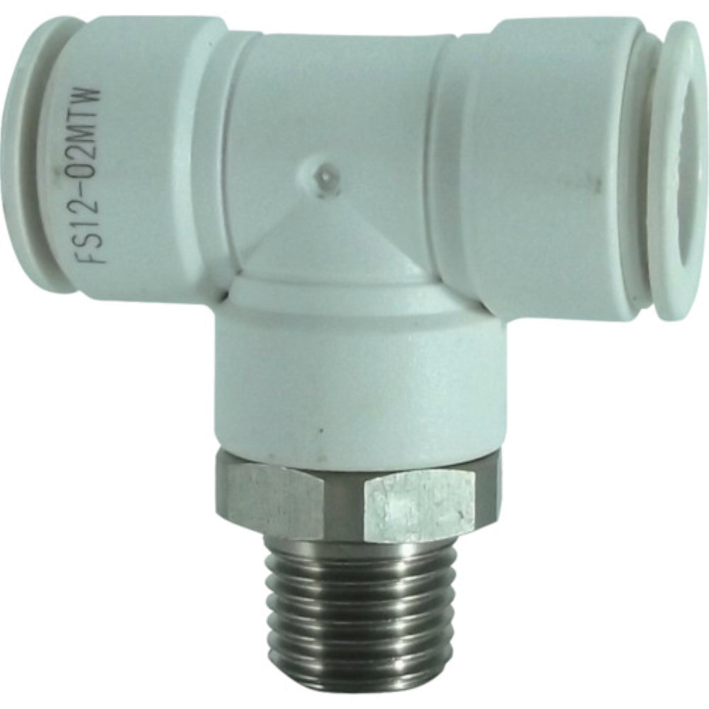 ■チヨダ　ファイブＳＵＳメイルブランチティ　白　１２ｍｍ・Ｒ１／４　FS12-02MTW FS12-02MTW