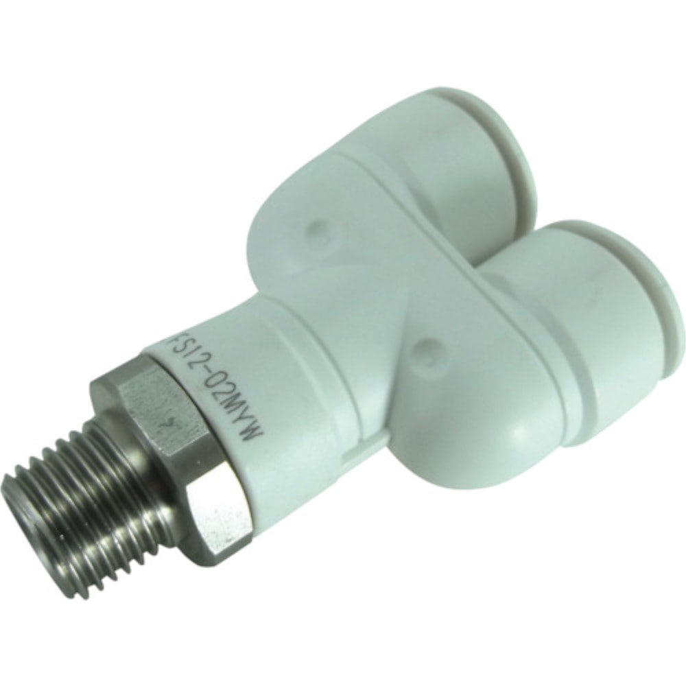 ■チヨダ　ファイブＳＵＳメイルブランチワイ　白　１２ｍｍ・Ｒ１／４　FS12-02MYW FS12-02MYW