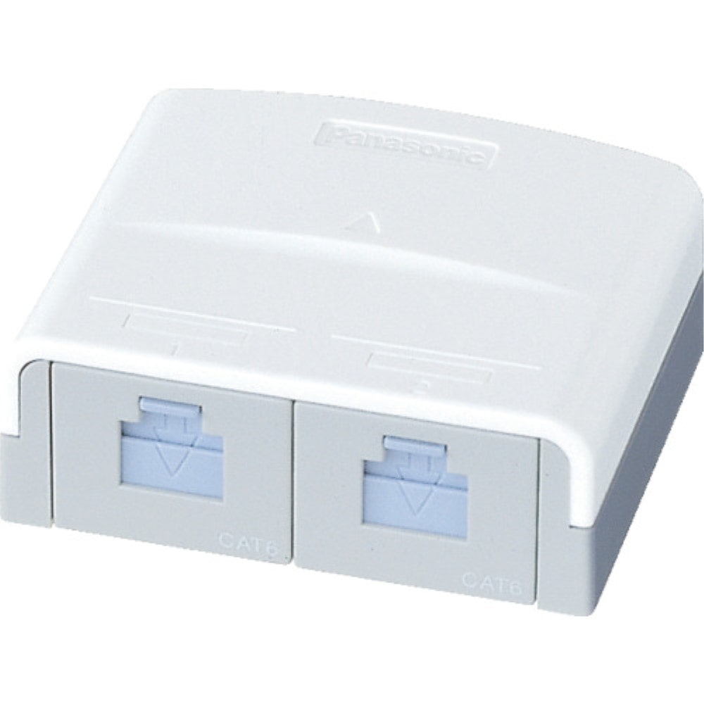 ■Ｐａｎａｓｏｎｉｃ　ぐっとすシリーズ情報モジュラジャック　ＣＡＴ５Ｅ　露出２コ口NR3162 NR3162