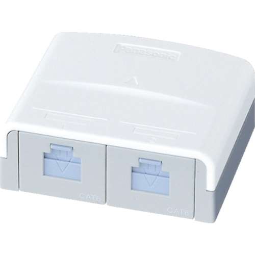 ■Ｐａｎａｓｏｎｉｃ　ぐっとすシリーズ情報モジュラジャック　ＣＡＴ５Ｅ　露出２コ口NR3162