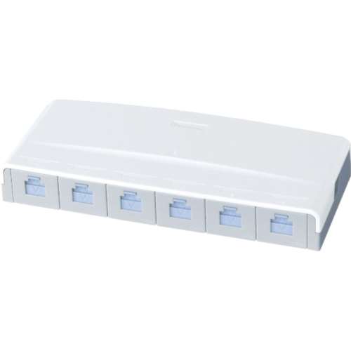 ■Ｐａｎａｓｏｎｉｃ　ぐっとすシリーズ情報モジュラジャック　ＣＡＴ５Ｅ　露出６コ口NR3166