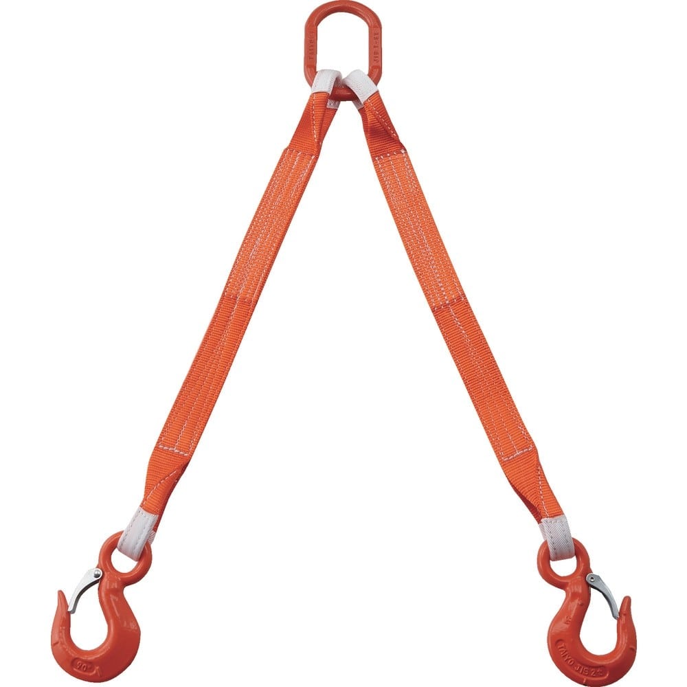 トラスコ中山 2本吊ベルトスリングセット 50mm幅X1m 吊り角度60°時荷重2.58t（最大使用荷重3t） 基本使用荷重（t）3