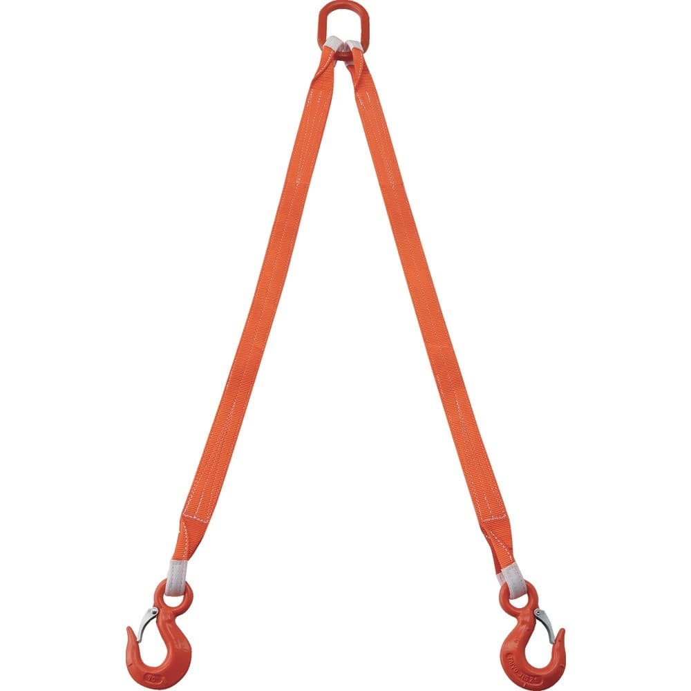 トラスコ中山 2本吊ベルトスリングセット 50mm幅X1.5m 吊り角度60°時荷重2.58t（最大使用荷重3t） 基本使用荷重（t）3