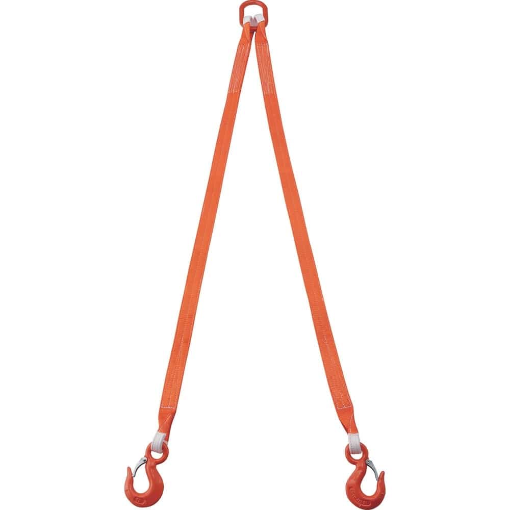 トラスコ中山 2本吊ベルトスリングセット 50mm幅X2m 吊り角度60°時荷重2.58t（最大使用荷重3t） 基本使用荷重（t）3