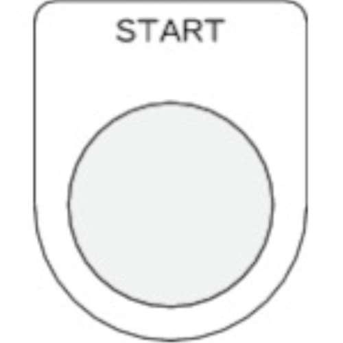 ■ＩＭ　押ボタン／セレクトスイッチ（メガネ銘板）　ＳＴＡＲＴ　黒　φ２２．５　P22-35