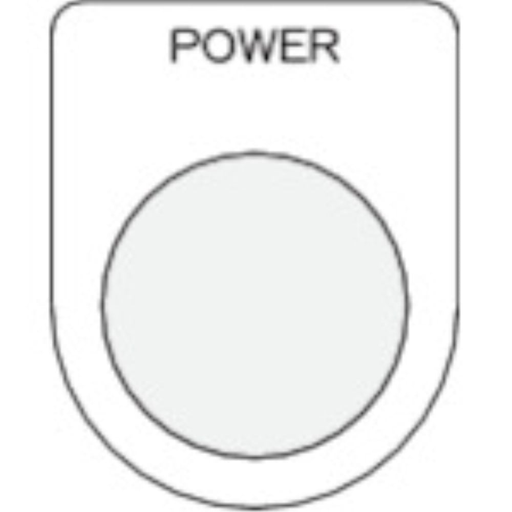 ■ＩＭ　押ボタン／セレクトスイッチ（メガネ銘板）　ＰＯＷＥＲ　黒　φ２５．５　P25-34 P25-34