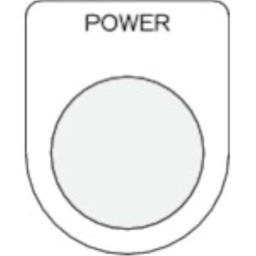 ■ＩＭ　押ボタン／セレクトスイッチ（メガネ銘板）　ＰＯＷＥＲ　黒　φ２５．５　P25-34