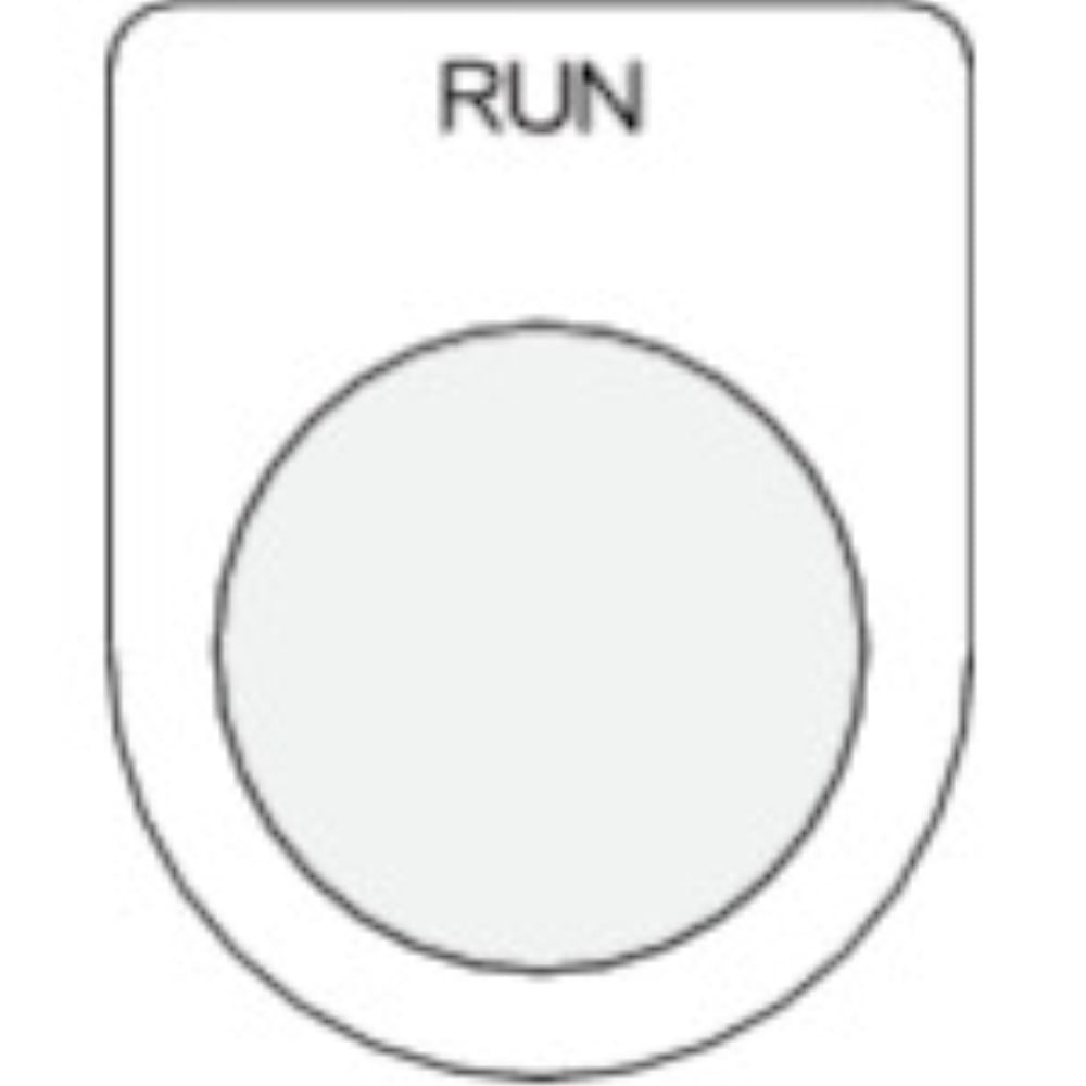 ■ＩＭ　押ボタン／セレクトスイッチ（メガネ銘板）　ＲＵＮ　黒　φ２５．５　P25-38 P25-38