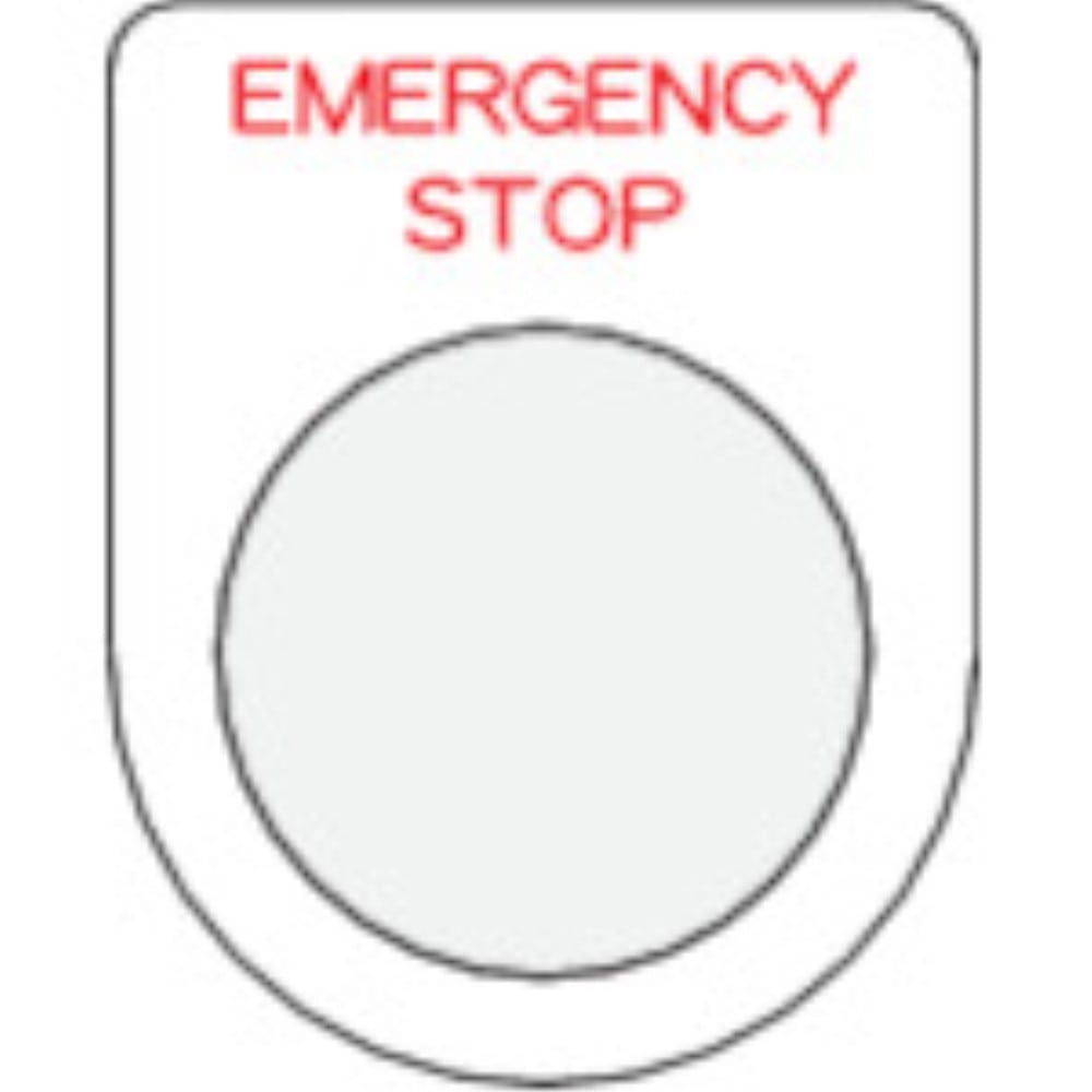 ■ＩＭ　押ボタン／セレクトスイッチ（メガネ銘板）　ＥＭＥＲＧＥＮＣＹ　ＳＴＯＰ　赤　P30-42 P30-42