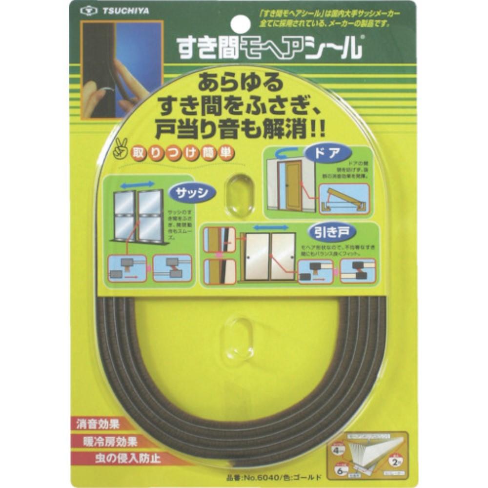 槌屋　すき間モヘヤシール　ゴールド　６ｍｍ×４ｍｍ×２ｍ　NO6040-LBR NO6040-LBR