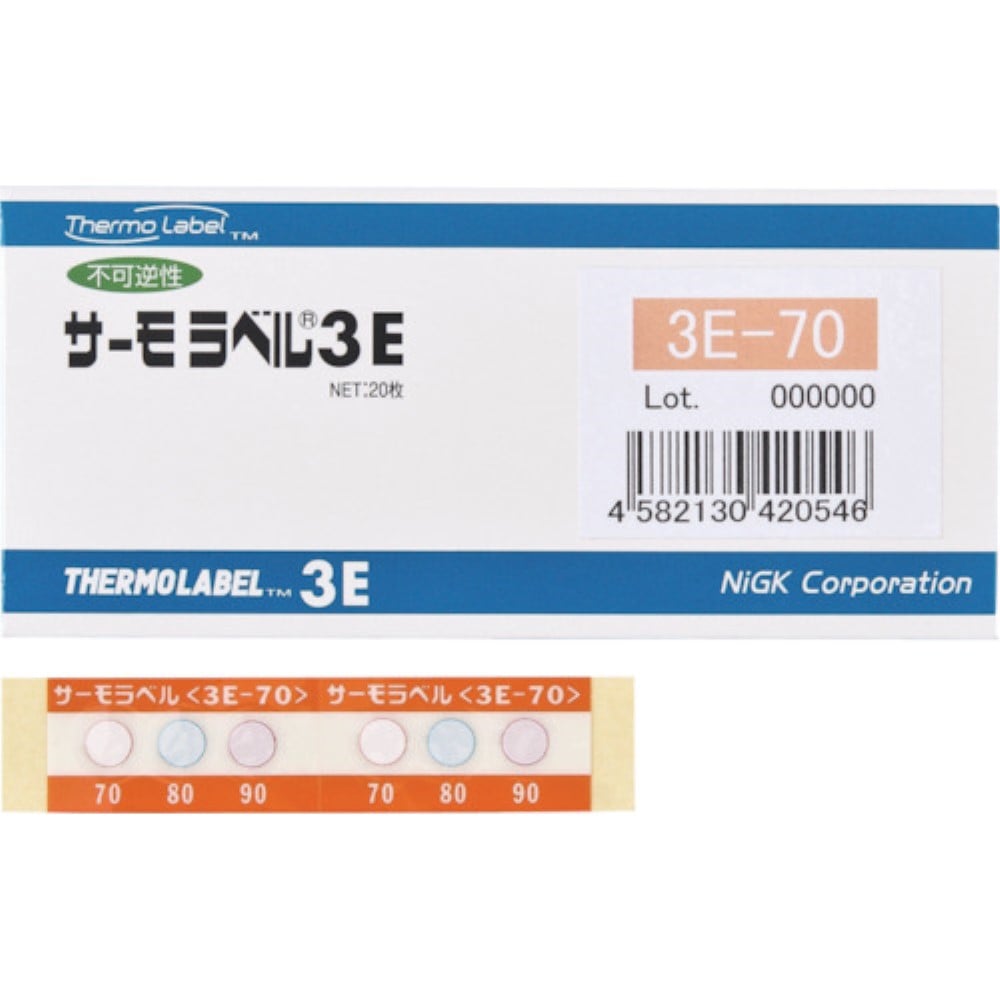 ■ニチユ　サーモラベル３点表示屋外対応型　不可逆性　１５０度　3E-150　(150-160-170ﾄﾞ) 3E-150　(150-160-170ﾄﾞ)