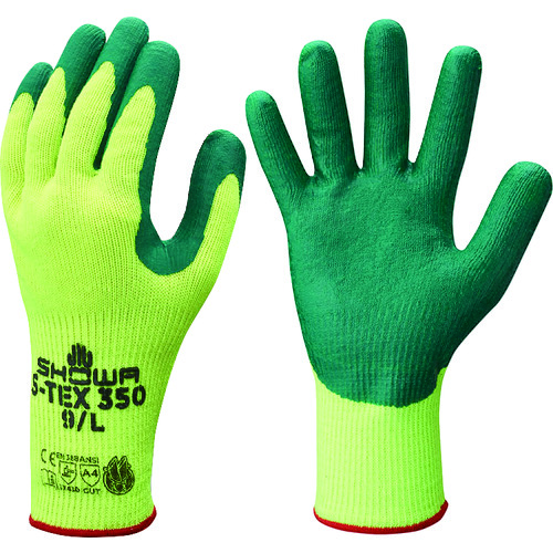 ■ショーワグローブ SHOWA 耐切創手袋 ハガネコイル S-TEX350 グリーン Lサイズ S-TEX350-L