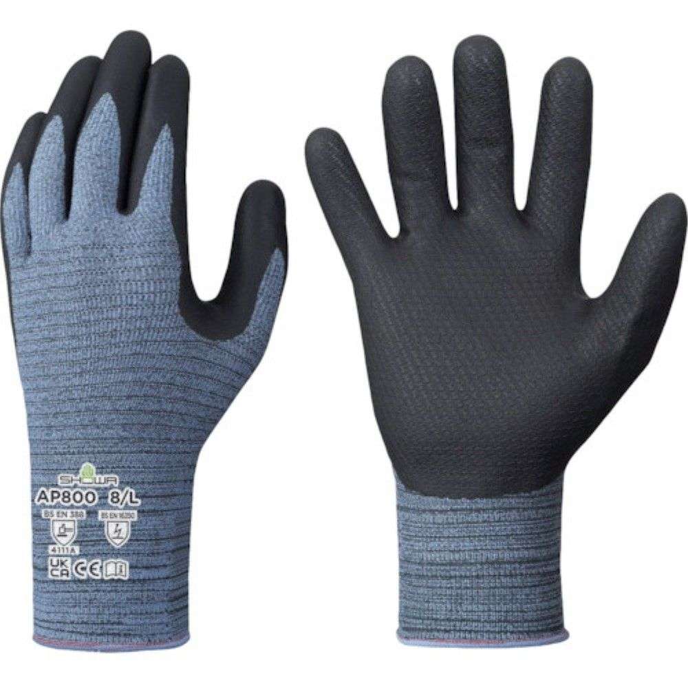 ショーワグローブ SHOWA 静電気対策手袋 AP800 制電ニトリルパーム手袋 XLサイズ AP800-XL XL