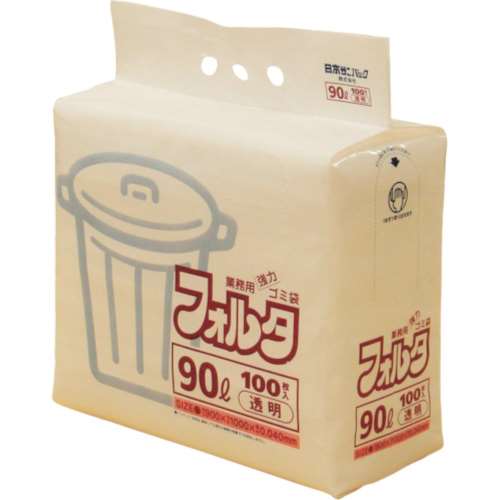 ■サニパック　Ｆ‐９Ｃ環優包装９０Ｌ透明　F-9C-CL